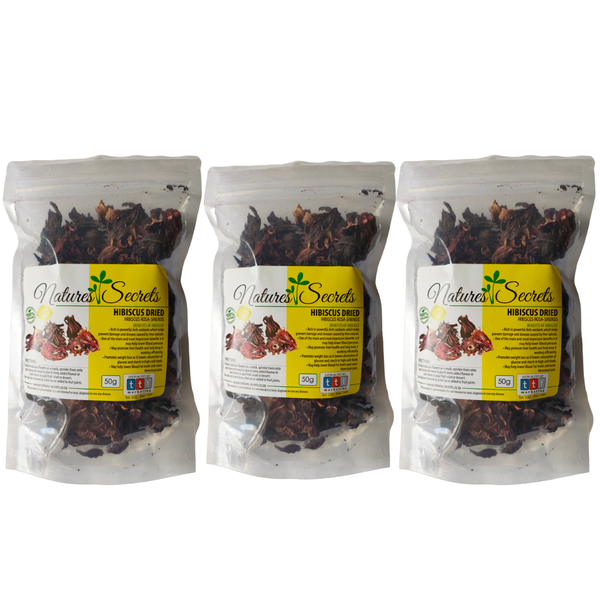 Dried Hibiscus Petals (Flowers) Tea Bulk - 3- Pack