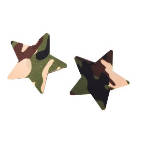 Up-Tape Yes Sir! Camo Star - Army Green Love Shields - 5 Pairs Reusable Nipple Covers