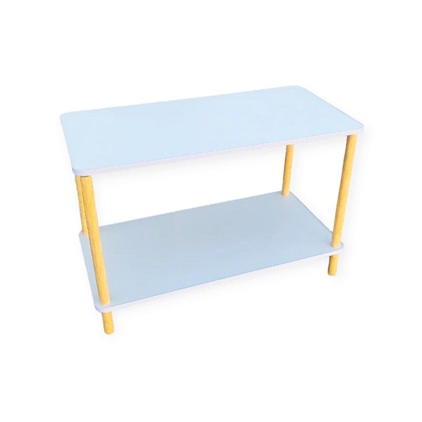 Wooden Sofa Or Bedside Rectangular Table 53cm Long With Two Layers