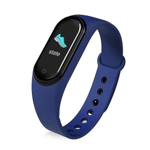 Techme Smart Watch Heart Rate Monitor Tracker Fitness Sports Watch M5-Blue