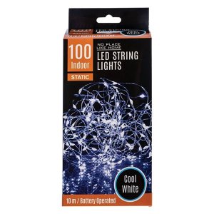 String Lights - Indoor - Cool White - 10 m - 100 LED - 8 Pack