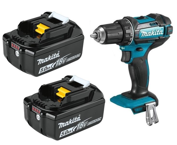 Makita DHP482ZJ Cordless Impact Driver Drill &amp; 2x Makita BL1850 Batteries