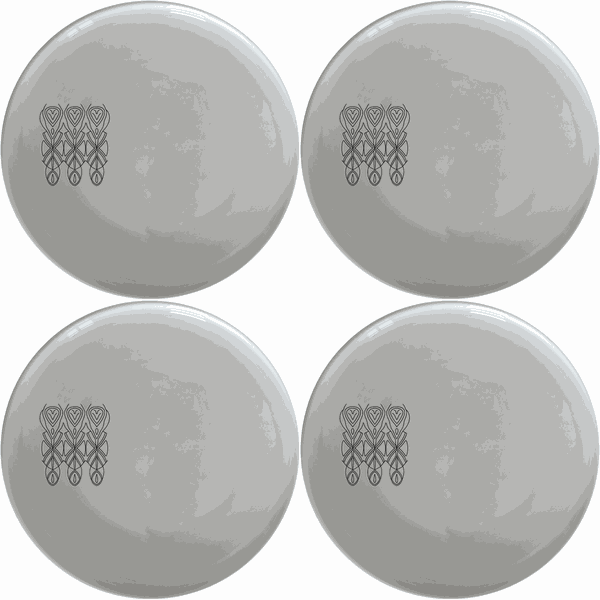 African Geometric Tribal Pattern Design Dinner Plate Set of 4 - Range 1