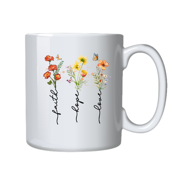 Faith Hope Love Birthday Christmas Gift Mug Cup 506