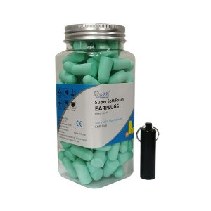 120 Piece PU Foam Earplugs - 38dB Noise Reduction Rating, Green