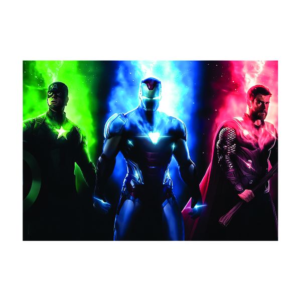 Avengers Red Blue and Green - A1 Poster