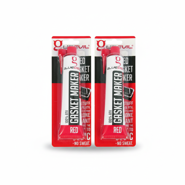 Glue Devil Gasket Maker 70ml RTV Silicone Sealant - Red - 2 Pack