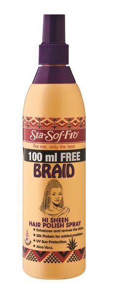 Sta-Sof-Fro Braid Hi Sheen Hair Polish Spray - 350ml