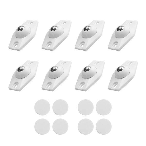 8 Pieces Self Adhesive Caster Wheels Mini Swivel Wheels 360 Degree Rotation