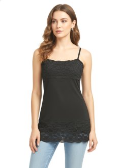 Adjustable Lace Camisole Top Black