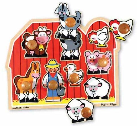 Melissa &amp; Doug Large Farm Puzzle with Jumbo Knobs