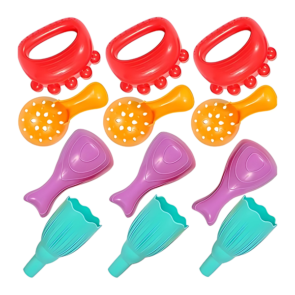 EDX Education - Sensory Sand &amp; Water Play Scoops - 4 Colours - 12 Pieces