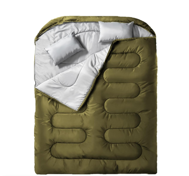 EX-Double Sleeping Bag for Adults with Pillow forAll weather