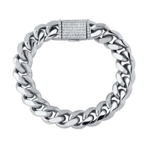 Ba-20082006-8-S, Hiphop Style Bracelet-Silver