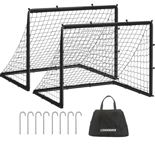 2 Pack Kids Soccer Goals for Backyard, 3.5x3 ft Pop Up Soccer Goal