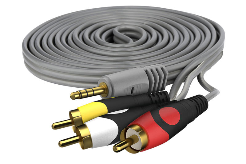 ZATECH 3.5mm Mini Jack AV to 3 RCA Male Adapter Cable - 1.5M