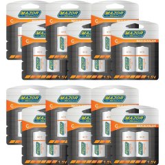 Major Tech C Alkaline Batteries, Box of 24 Batteries (LR14-BP2)