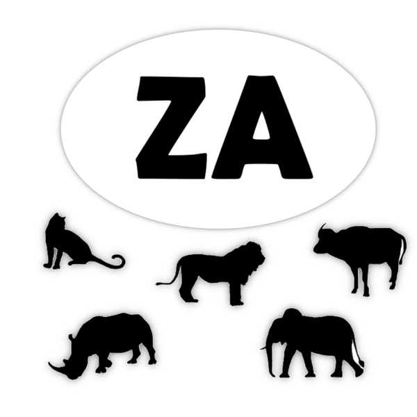 TrendSpire ZA and Big 5 Vinyl Stickers - Set of 6