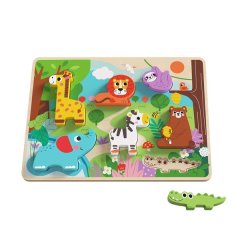 TookyToy Wooden Chunky Jungle Animals Puzzle