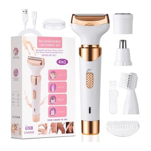MUSKETEERS 4 in 1 Ladies Multi-Use Electric Shaver Nose and Eyebrow Trimmer