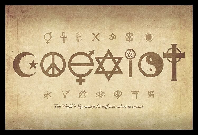 Coexist Poster with Black Frame