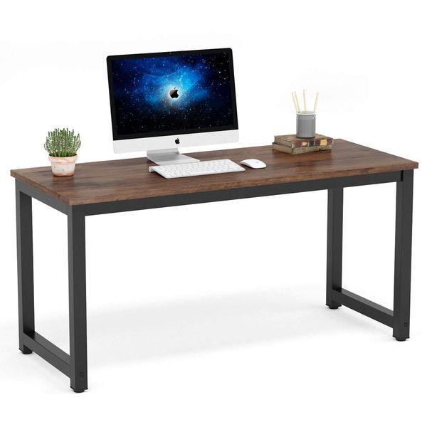 Computer Desk, 120x70cm Large Office Desk Computer Table Study Writing Desk