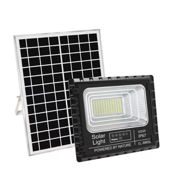 JD-8860L Solar Flood Light with Power Level Display - 100W