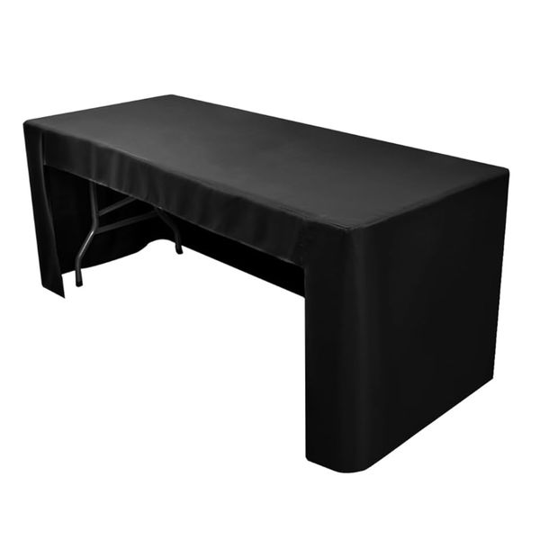 Decor Rectangle Stretch Fitted Open Back Tablecloth Table Skirt Cover 183cm