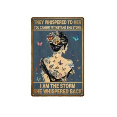 Inspirational Quote Metal Tin Sign, Hippie Boho Home Decor, Positive Gift