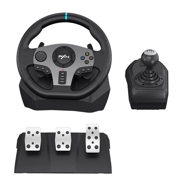 Xceed Studio V9 Gaming Steering Wheel Combo - 3-Piece Racing Simulator Set