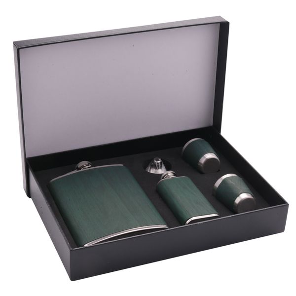 Hip Flask Set Stainless Steel Flask Of Gifts For Men 260Ml Green
