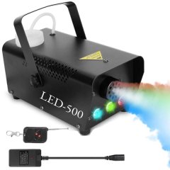 Smoke Machine 3RGB LED Lights Remote Control Portable 500W Fog Mist Machine