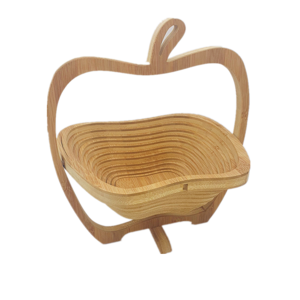 Apple Creative Craft Folding Bamboo Basket Vegetable Fruit Basket