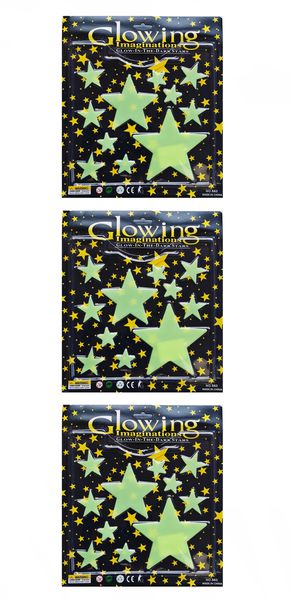 Large Pack Of Glow-In-The-Dark Stars - Pack Of 3