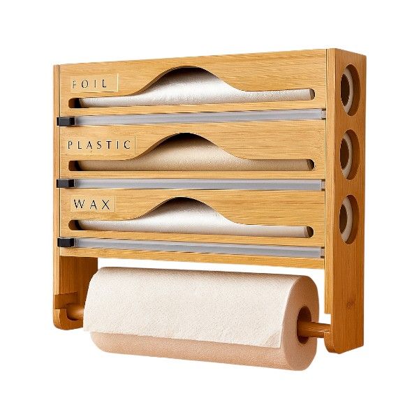 Bamboo Wrap Dispenser x Holder (B)
