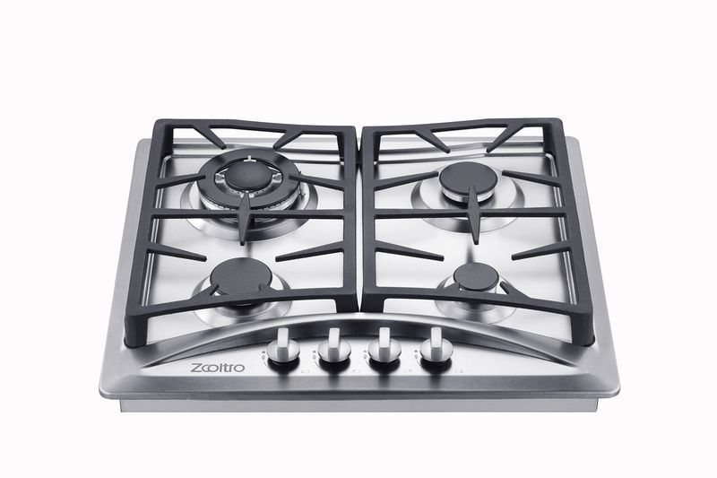 Zooltro 60 cm 4-Burner Stainless Steel Gas Hob LPG SS1244