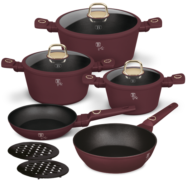 Berlinger Haus 10-Piece Non-Stick Titan Pro Coating Cookware Set - Leonardo
