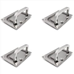 Stainless Steel 316 Flush Lift Ring Hatch Pull Handle Locker Hardware