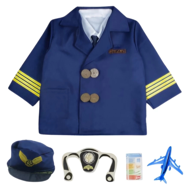 Pilot Costume Wear Blue
