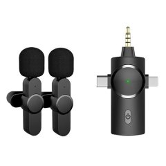 DW 3 In 1 Wireless Lavalier Microphone