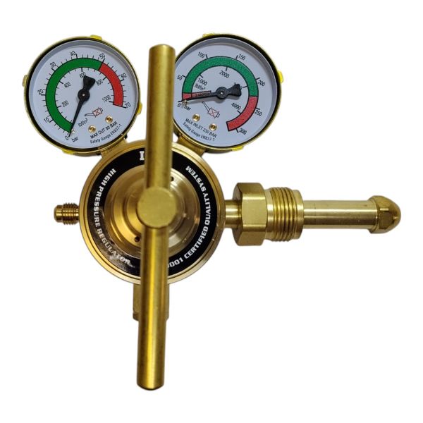 Nitrogen High Pressure Regulator (Up to 50 Bar, 1/4 Flared Outlet)