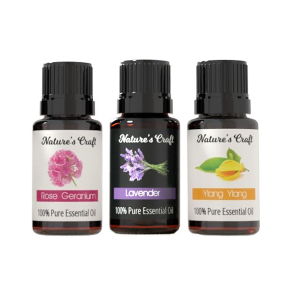 Nature's Craft 3 Pack Essential Oils - The Florals