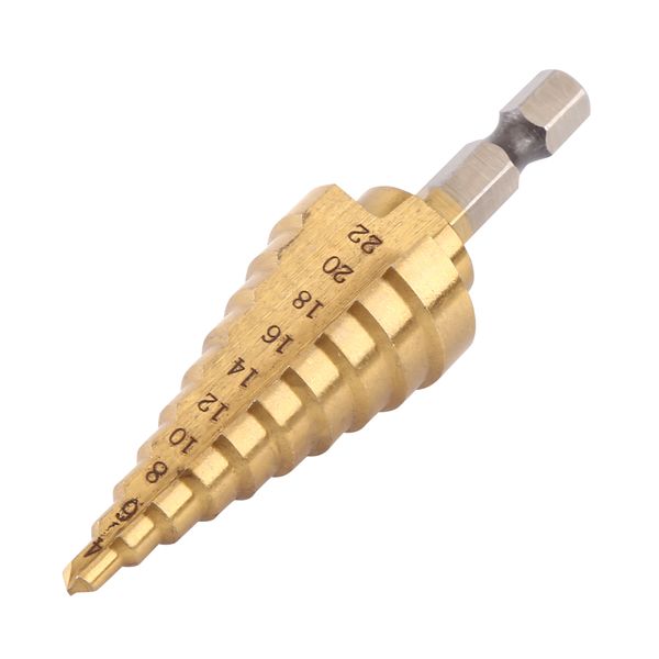 Step Drill Bit 4-22mm HSS Titanium Coated Hex Shank Power Tool