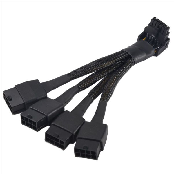 4x8Pin Pci-E To 16Pin(12+4) Pci-E 5.0 Connector P8x4 To 16Pin-B