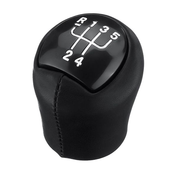 5 Speed Leather Car Gear Shift Knob Shifter Lever