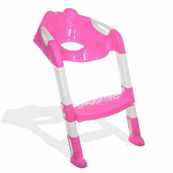 Potty Training Toilet Seat Trainer Chair with Adjustable Ladder for Toddler