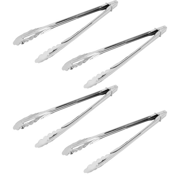 Stainless Steel Kitchen Tweezer 4pcs Portable BBQ Food Tweezer Clip