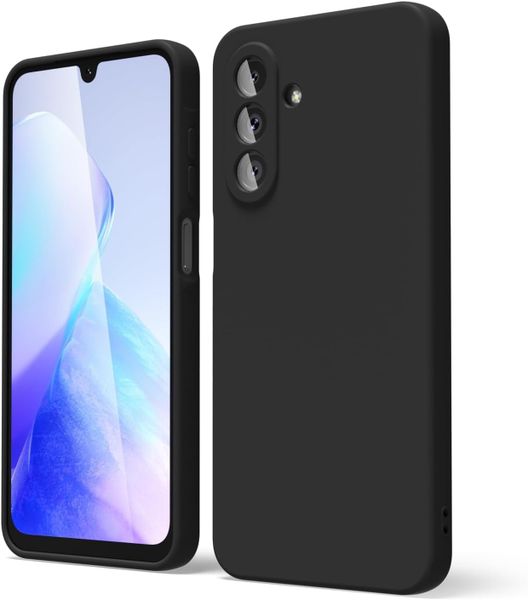 Soft Silicone Back Cover Case Compatible with Samsung Galaxy A26 5G (Black)