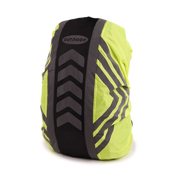 Waterproof Backpack Cover For Hiking With Reflective Strips Black