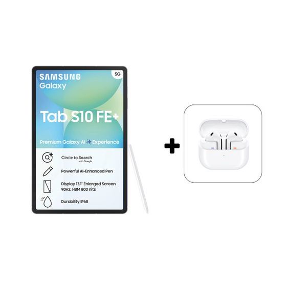 Samsung Galaxy Tab S10FE 5G (X526) 10.9" 128GB Tablet - Grey + Samsung Galaxy Buds3